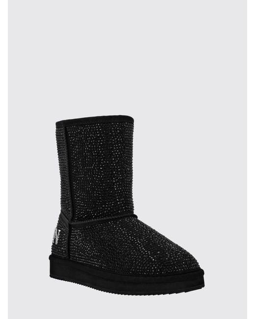 Philipp Plein Black Flat Ankle Boots