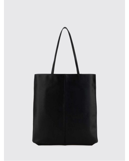 Jil Sander Black Linea Calf Leather Shoulder Tote Bag for men