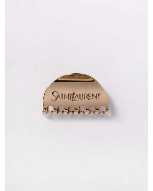 Accesorio Pelo Mujer Saint Laurent de color Natural