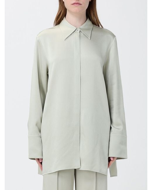 Jil Sander Gray Classic Satin Shirt