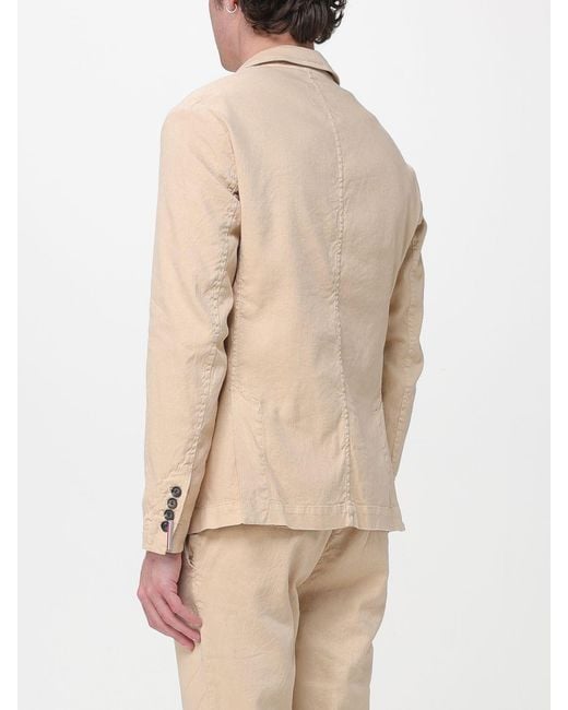 Mason's Natural Single Breasted Cotton And Linen Blazer for men