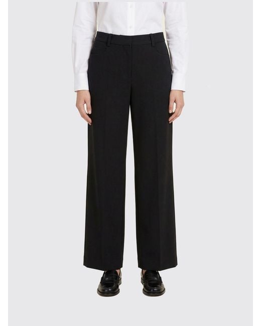 Max Mara Black Virgin Wool Blend Trousers