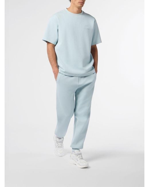 T-Shirt Basic di Philipp Plein in Blue da Uomo