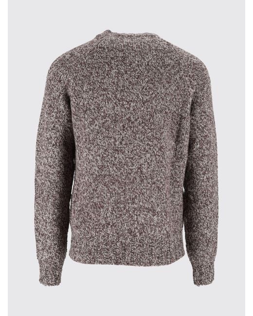 Ballantyne Gray Abstract-Pattern Wool And Alpaca-Blend Crewneck Jumper for men