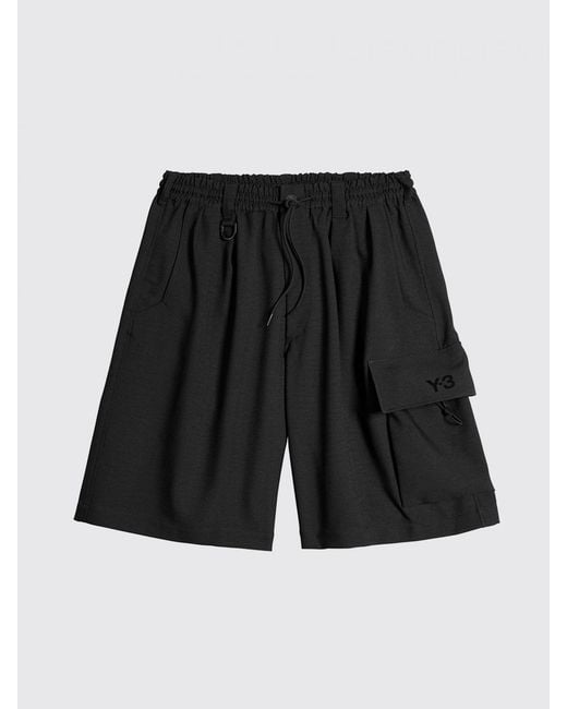 Y-3 Black Recycled Fabric Cargo Shorts for men