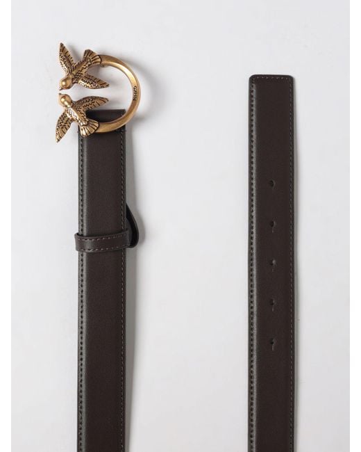 Pinko White Love Berry Leather Belt