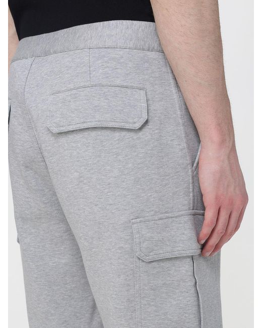 Brunello Cucinelli Gray Cotton And Cashmere Cargo Shorts for men