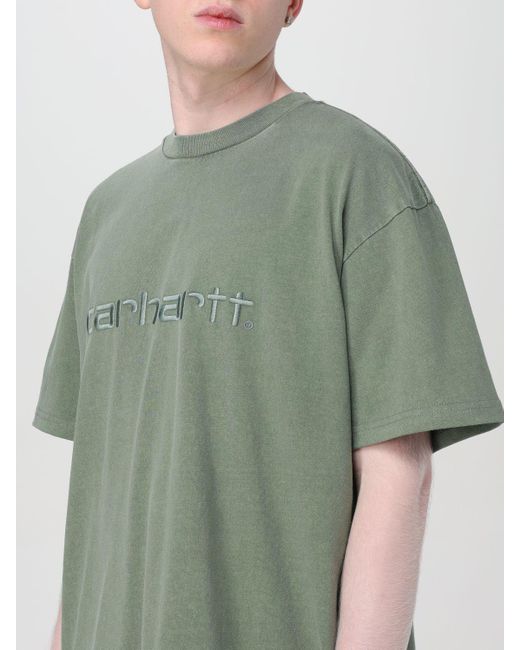 T-shirt in cotone con logo di Carhartt in Green da Uomo