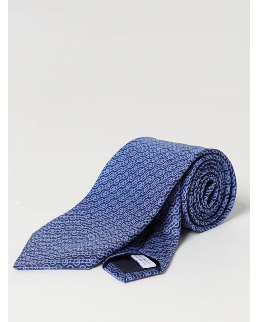 Cravatta in seta di Ferragamo in Blue da Uomo