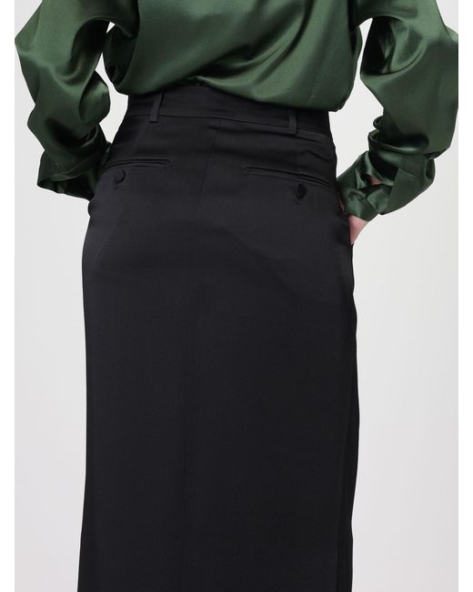 Tom Ford Black Crêpe Long Skirt