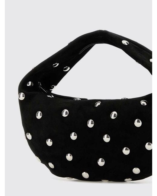 Khaite Black Olivia Studded Suede Bag
