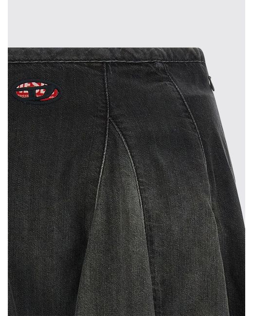 DIESEL Black De-Spiki-S Denim Skirt