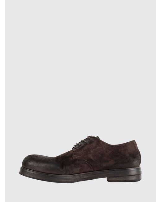 Marsèll White Zucca Zeppa Suede Calfskin Derby Shoes With Leather Sole for men