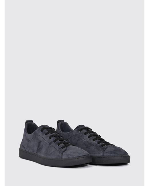 Church's Blue Rochdale Suede Calf Leather Sneakers With Pull-Tab for men