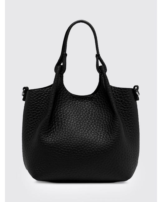 Gianni Chiarini Black Dua Hammered Leather Bag