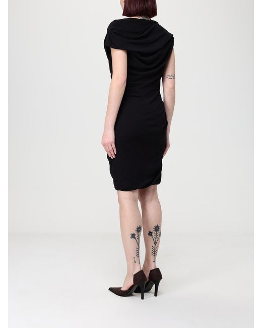 Entire studios Black Draped Jersey Twist Mini Dress