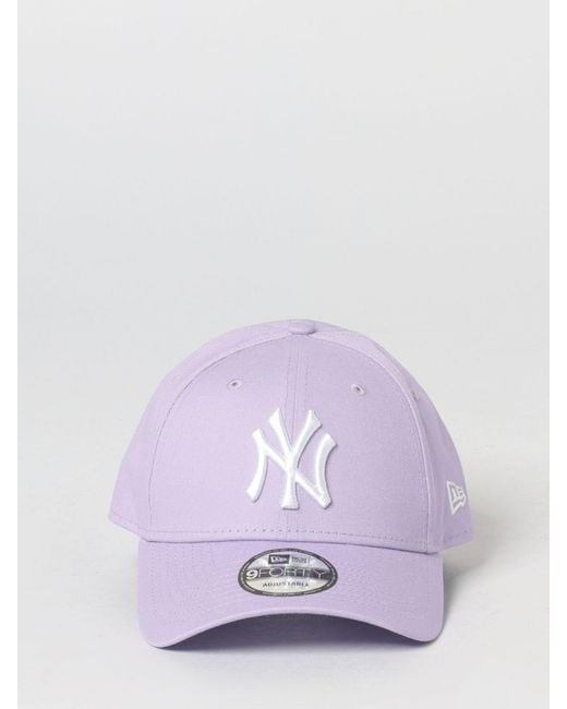 KTZ Purple 9Forty Ny Yankees Embroidered Logo Cotton Cap for men