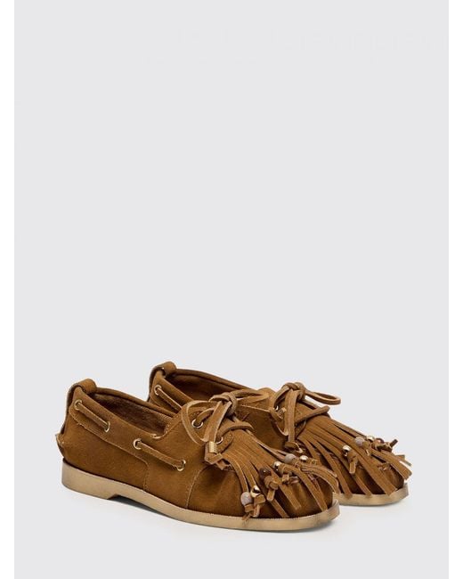Golden Goose Deluxe Brand Brown Fringed Suede Loafers