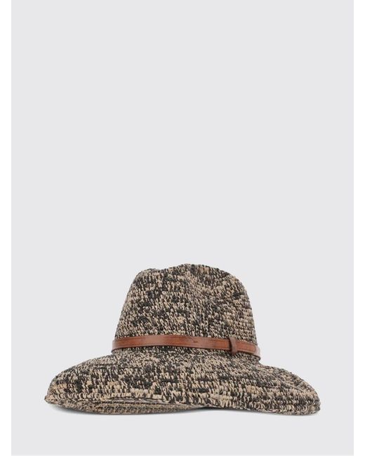IBELIV Brown Crocheted Raffia Safari Hat