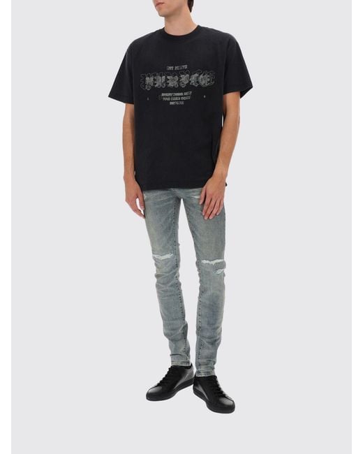 Purple Black Cotton T-Shirt With Logo for men