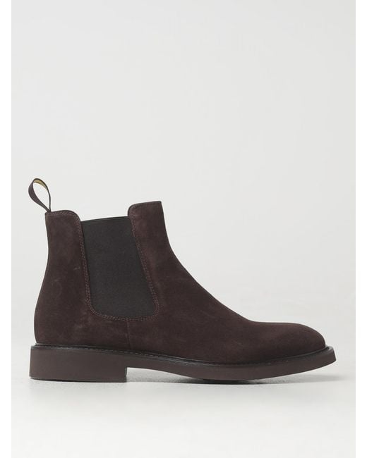 Doucal's Black Suede Ankle Boots for men