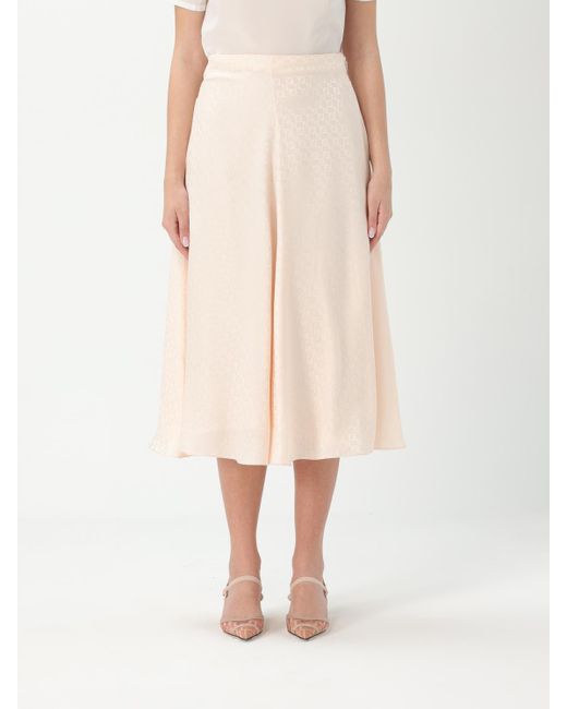 Fendi Natural Aline Midi Skirt