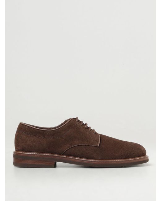 Brunello Cucinelli Brown Brogue Shoes for men