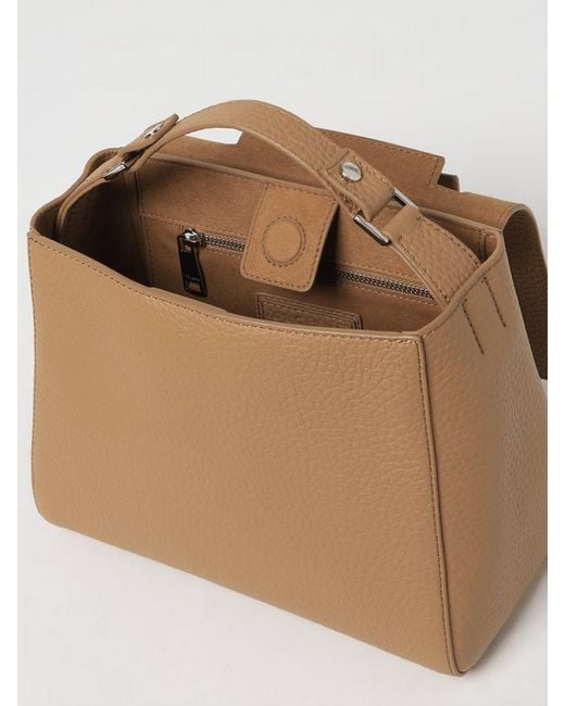 Orciani Natural Sveva Soft Hammered Leather Bag