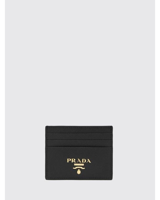Prada White Leather Card Holder
