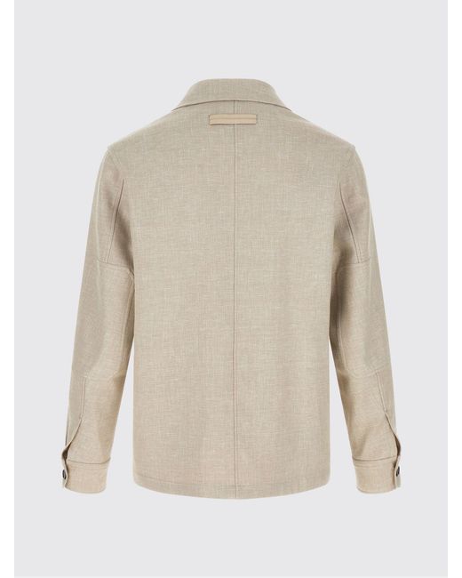 Zegna Natural Linen Blend Overshirt for men