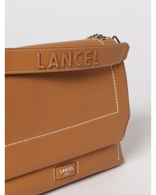 Lancel Brown Ninon Grained Leather Bag