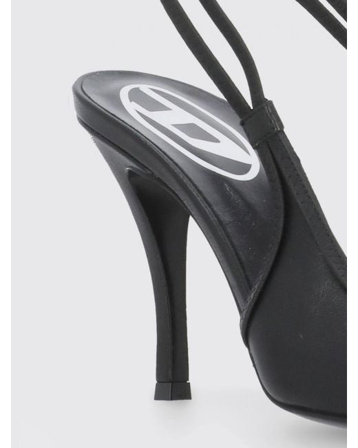 DIESEL White D-Venus Leather Slingback
