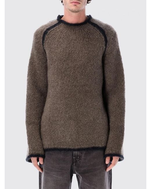Our Legacy Brown Contrasting-Trim Sweater for men