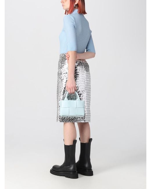 Bottega Veneta Metallic Drop-shaped Earrings