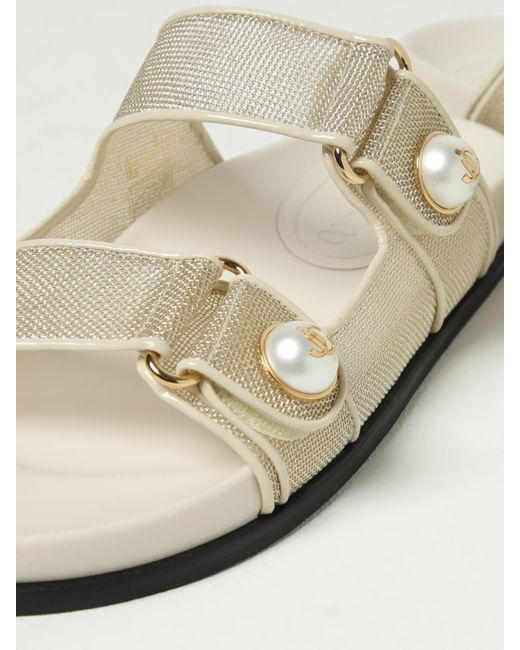 Jimmy Choo White Flat Sandals
