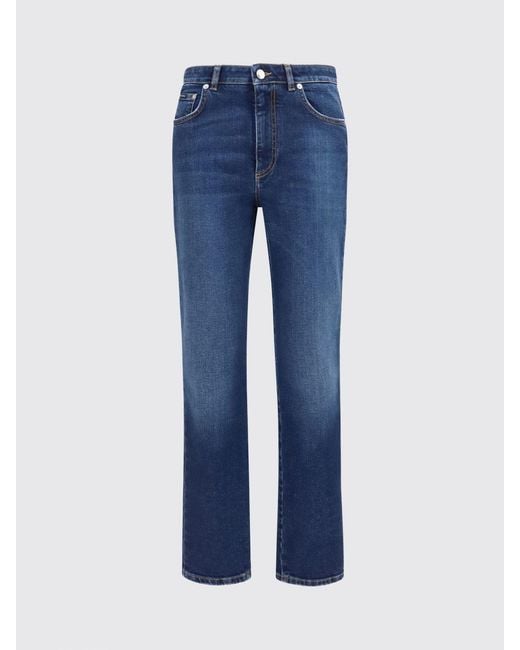 Dolce & Gabbana Blue Dolce &Amp Gabbana High-Waisted Straight Jeans