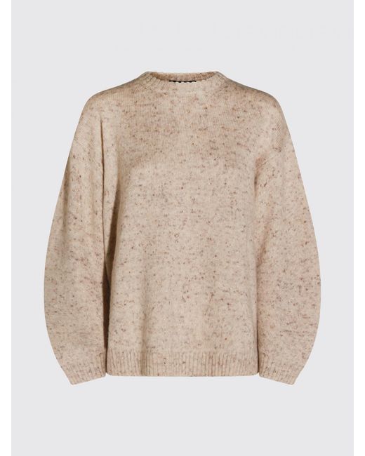 Fabiana Filippi Natural Abstract Pattern Wool Blend Sweater