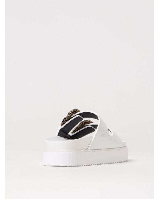 Versace Jeans Couture White Flat Sandals