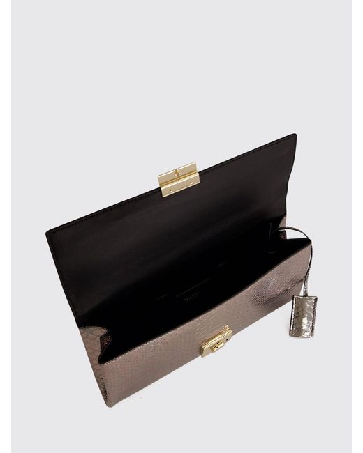 Tom Ford Gray Laminated Leather Python-Print Ceremony Clutch