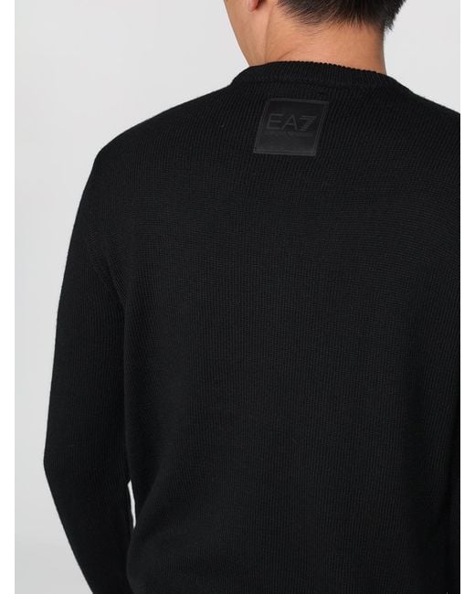 EA7 Black Jumper for men