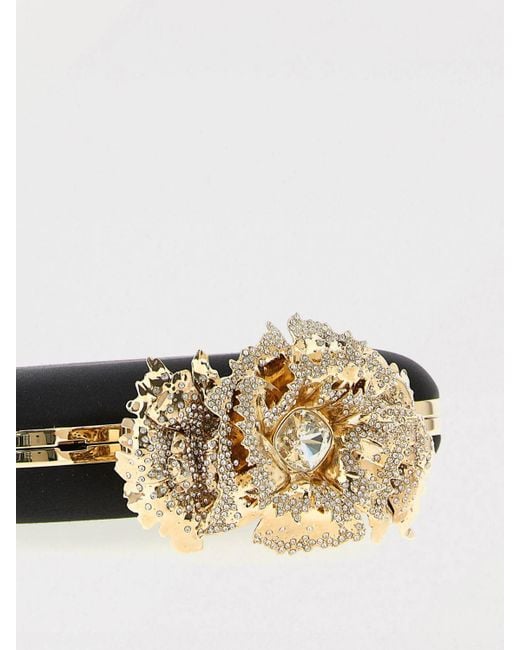 Clutch Carnation Knuckle di Alexander McQueen in Black