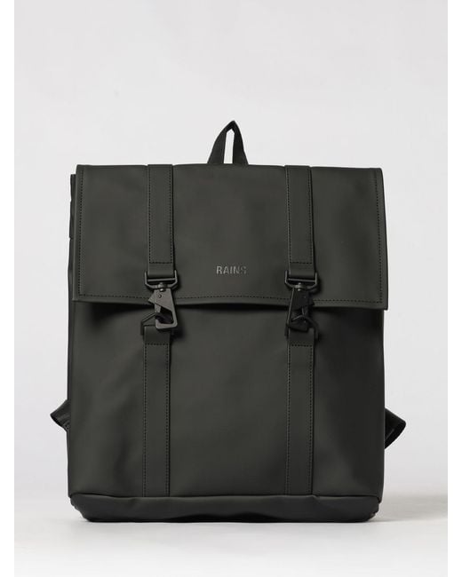 Rains Black Waterproof Msn Backpack for men
