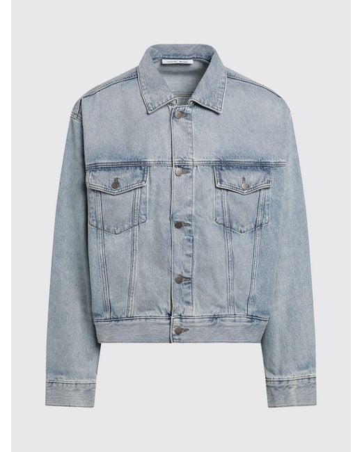 Fear Of God Blue Cotton Denim Shirt Jacket With Multiple Pockets And Metal Buttons for men