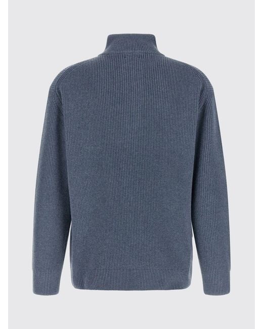 J.W. Anderson Blue High-Neck Half-Zip Jumper for men