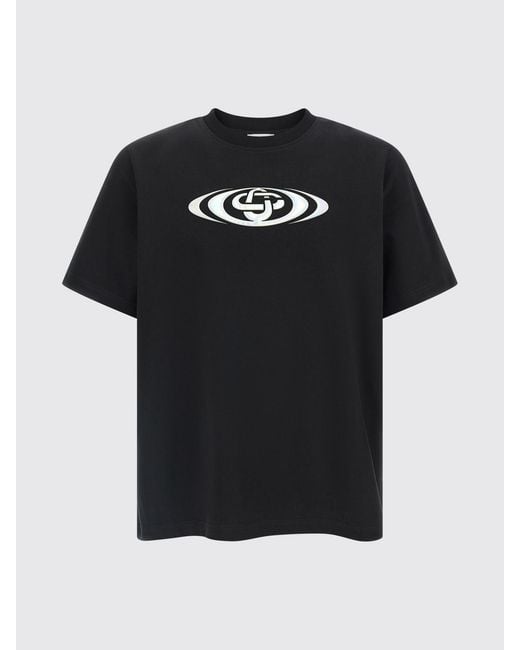 Casablanca Black Printed Organic Cotton T-Shirt for men