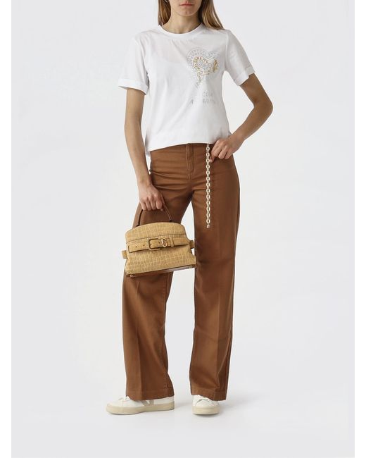 Marc Jacobs Brown The Satchel Crocodile Print Suede Bag