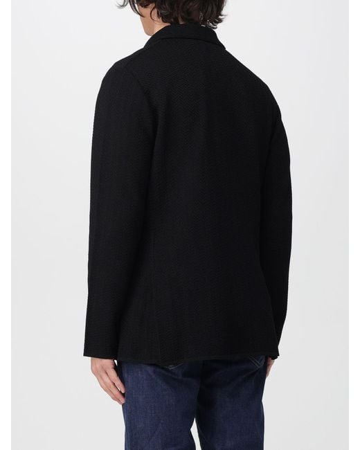 Lardini Black Double-Breasted Blazer for men