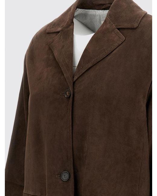 Max Mara Brown Ortensia Suede Coat