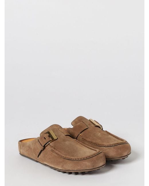 Tod's Brown Suede Gommino Mules