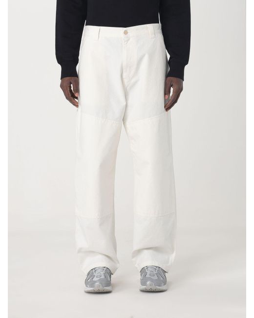 Pantalone in canvas di cotone di Carhartt in White da Uomo